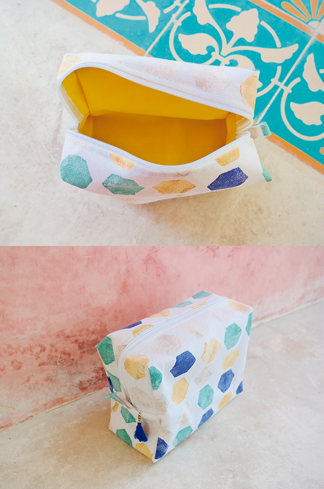 PASSEGGIATA geometric makeup bag La Paso Bien