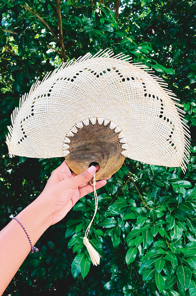 palm leaf fan