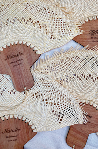 custom wedding fans