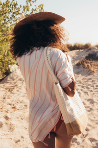 personalized canvas beach bag rope handles