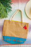 Burlap beach bag for Mexican bachelorette party