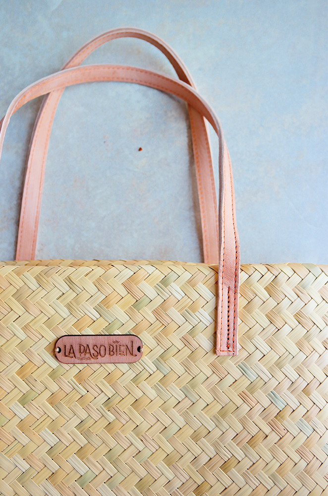 straw bag with leather handles