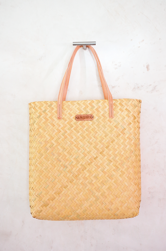 Large Straw Beach Bag with Leaf Tassel - Otcho Handmade