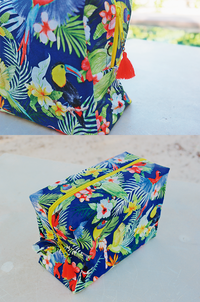 tropical personalized toiletry bag