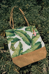 palm leaf tote bag