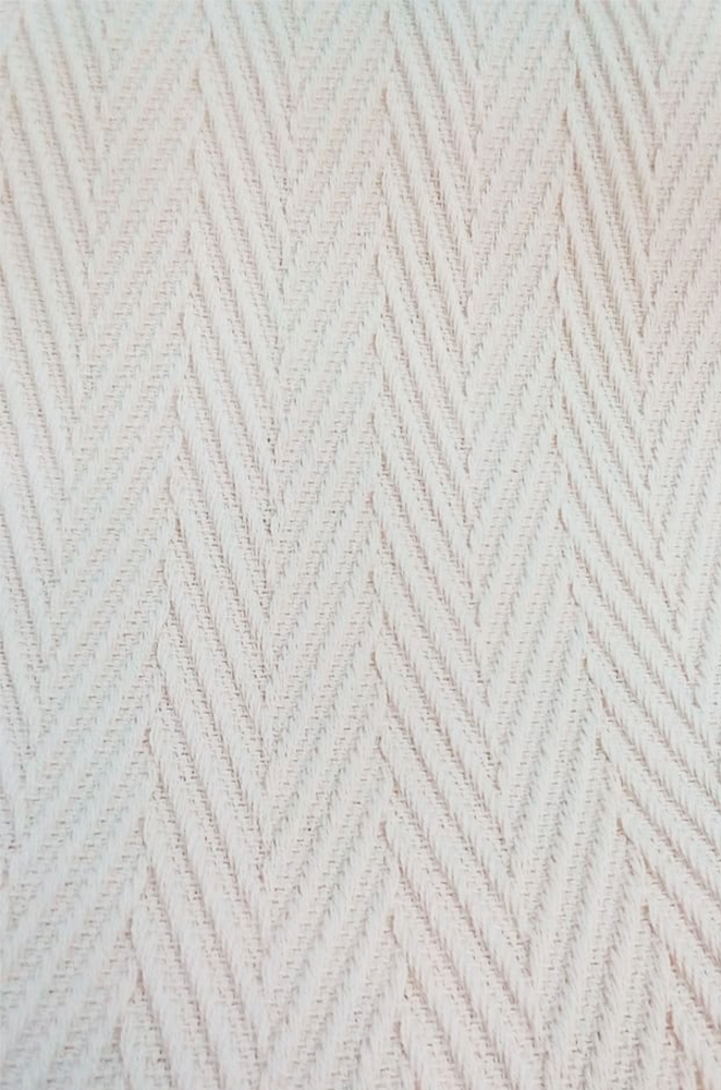 woven cotton with chevron pattern