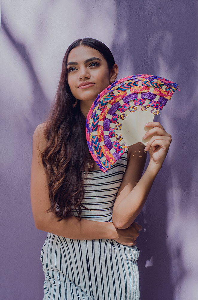 Custom mexican hand fan