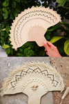 handwoven palm leaf hand fan