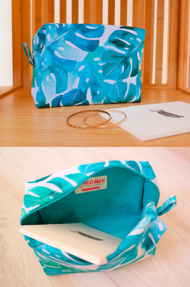 tropical personalized toiletry bag