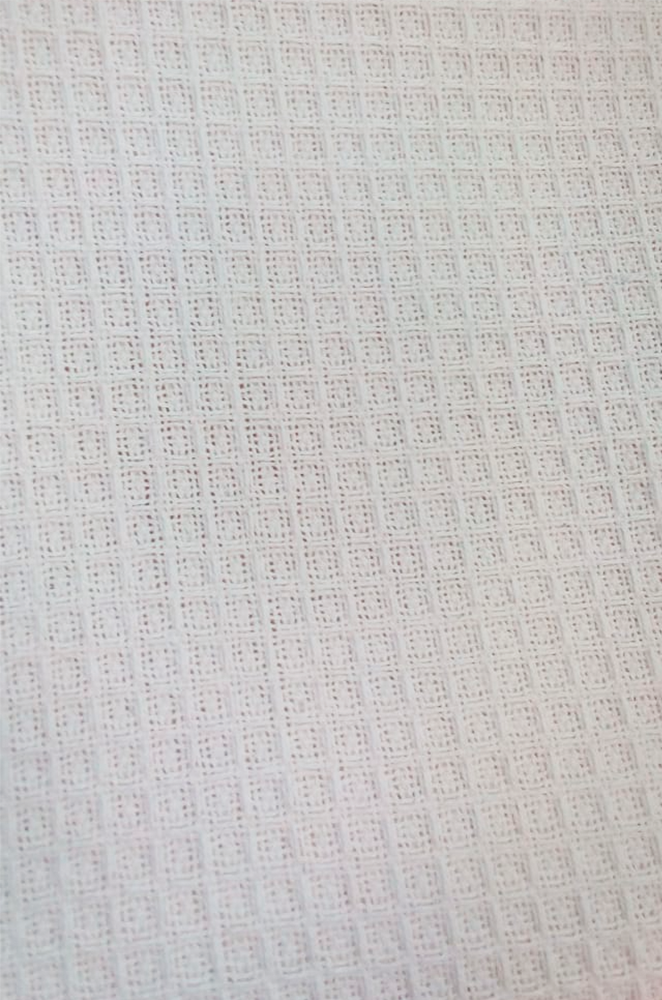 woven cotton with squares pattern
