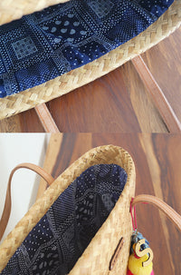 woven straw tote